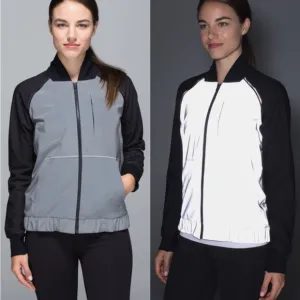 Lululemon Bright Bomber Jacket*Reflective Size 4.