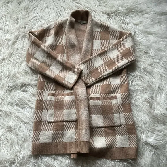 Madewell Minetta Sweater Coat in Buffalo Check‎