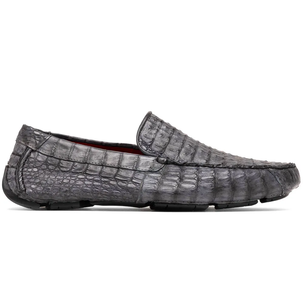 Marco Di Milano Remo Gray Crocodile Loafers