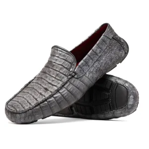 Marco Di Milano Remo Gray Crocodile Loafers