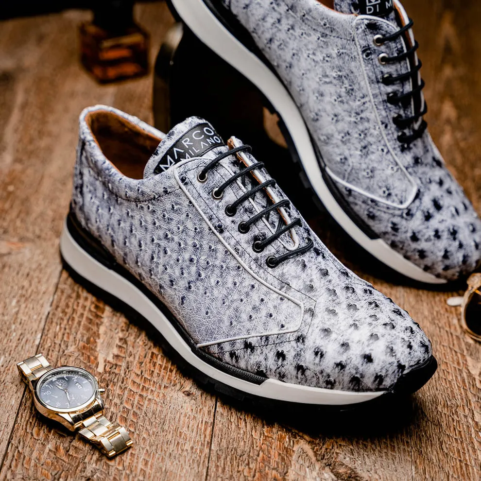 Marco Di Milano Scanno Newspaper Ostrich Quill Sneakers