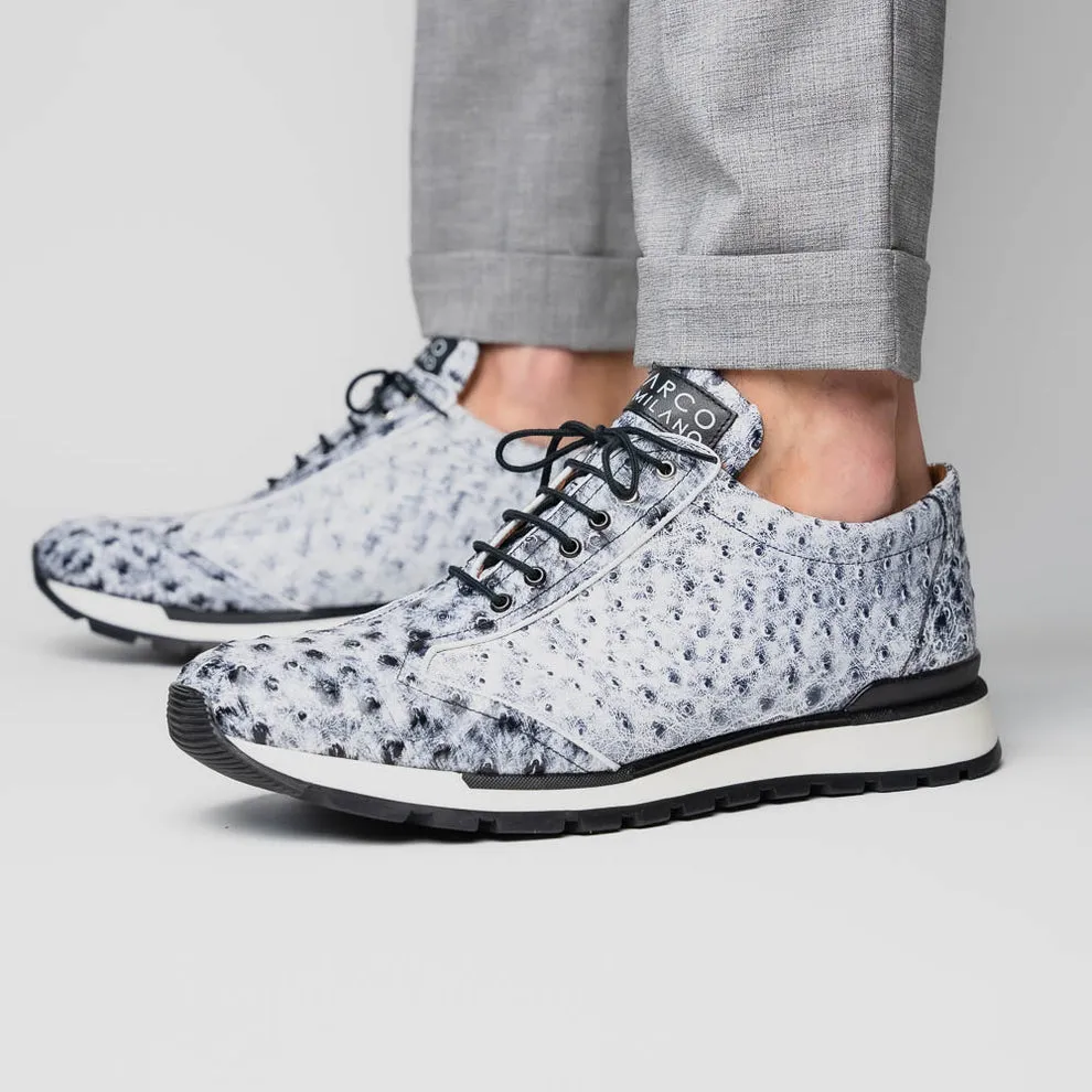 Marco Di Milano Scanno Newspaper Ostrich Quill Sneakers
