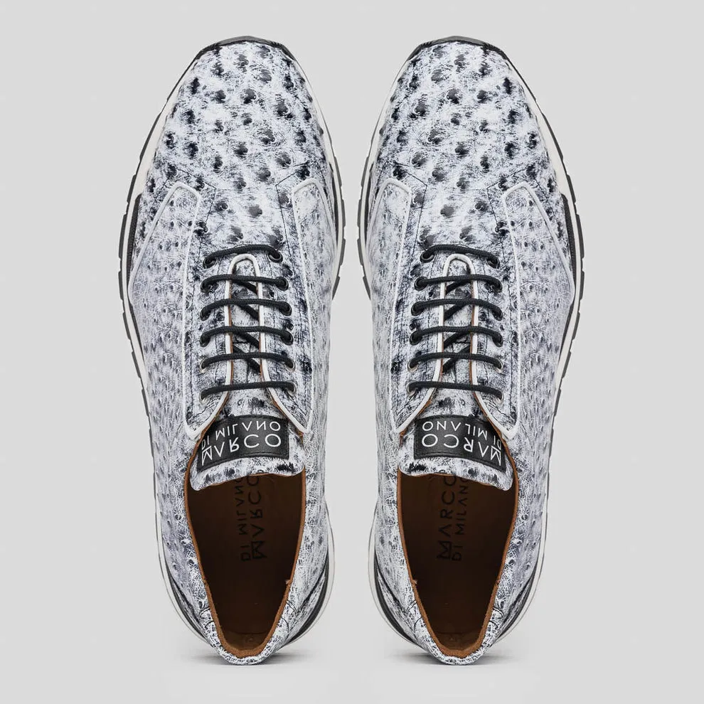 Marco Di Milano Scanno Newspaper Ostrich Quill Sneakers