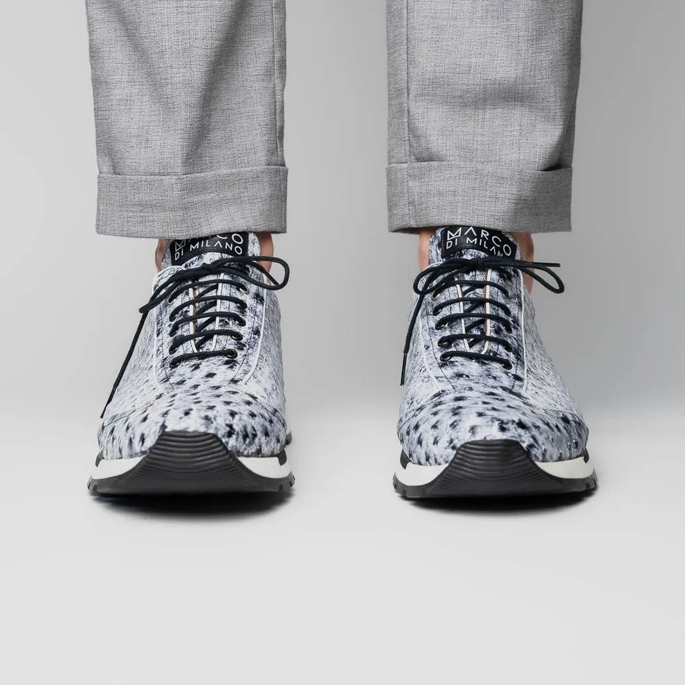 Marco Di Milano Scanno Newspaper Ostrich Quill Sneakers