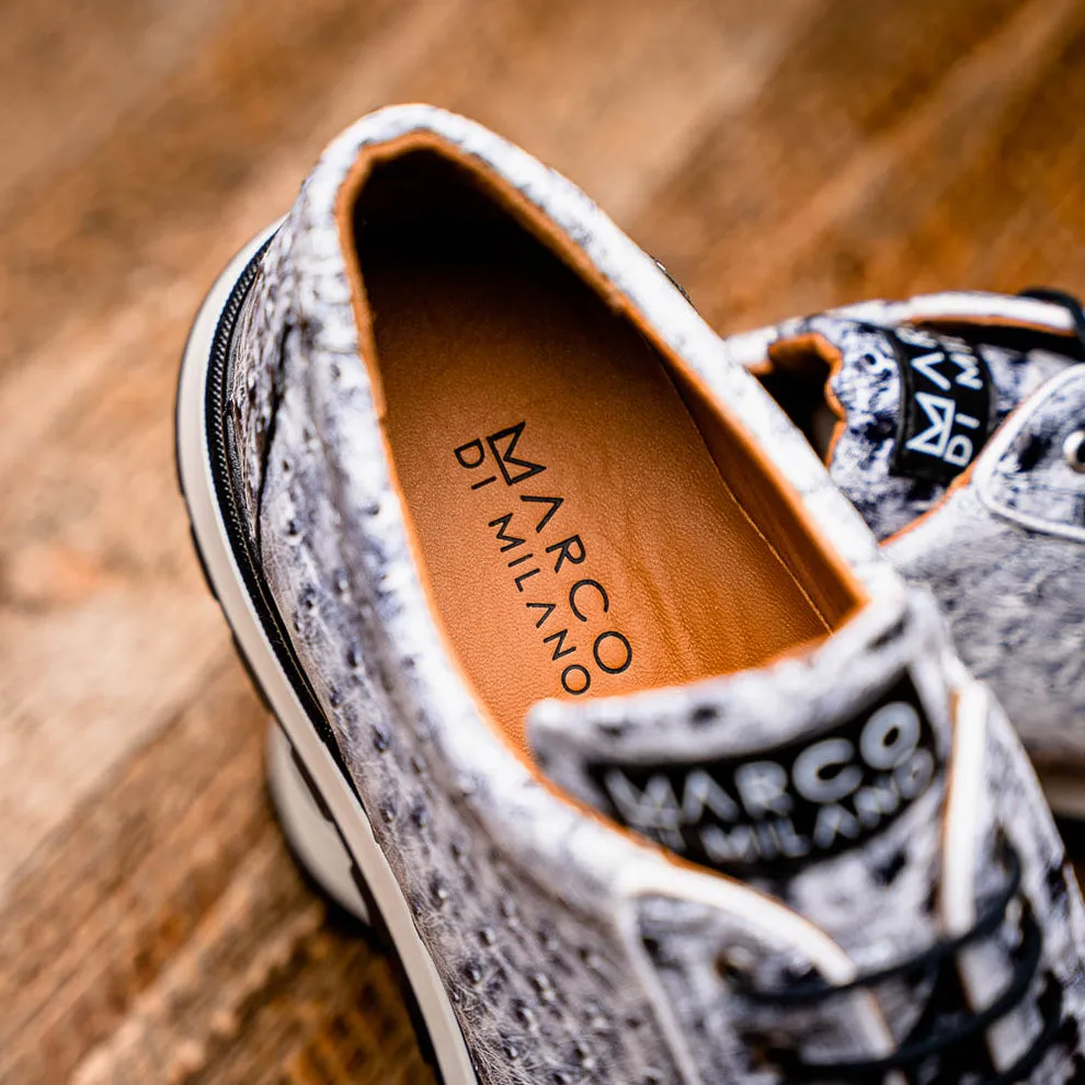 Marco Di Milano Scanno Newspaper Ostrich Quill Sneakers
