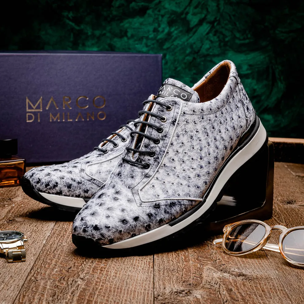 Marco Di Milano Scanno Newspaper Ostrich Quill Sneakers