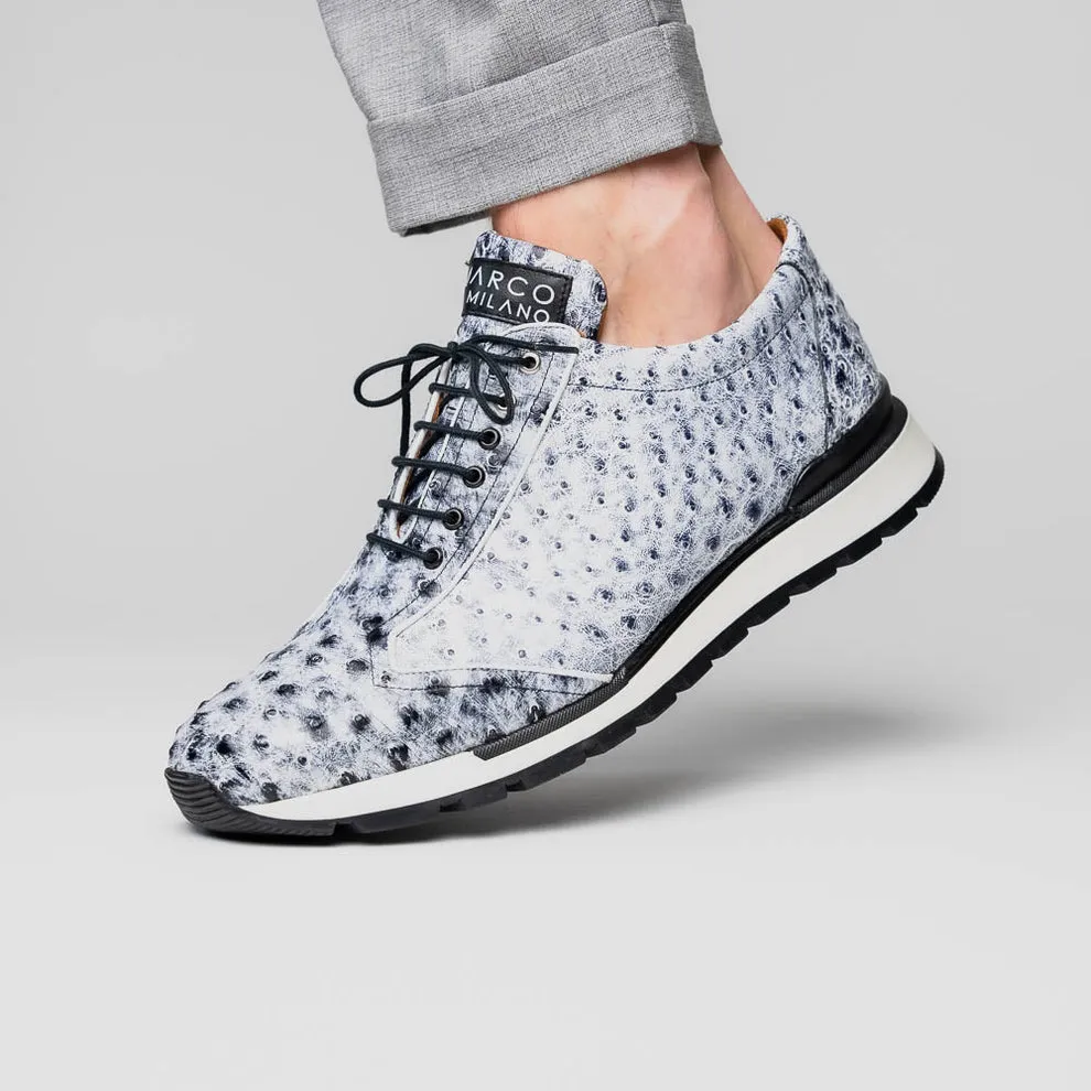 Marco Di Milano Scanno Newspaper Ostrich Quill Sneakers
