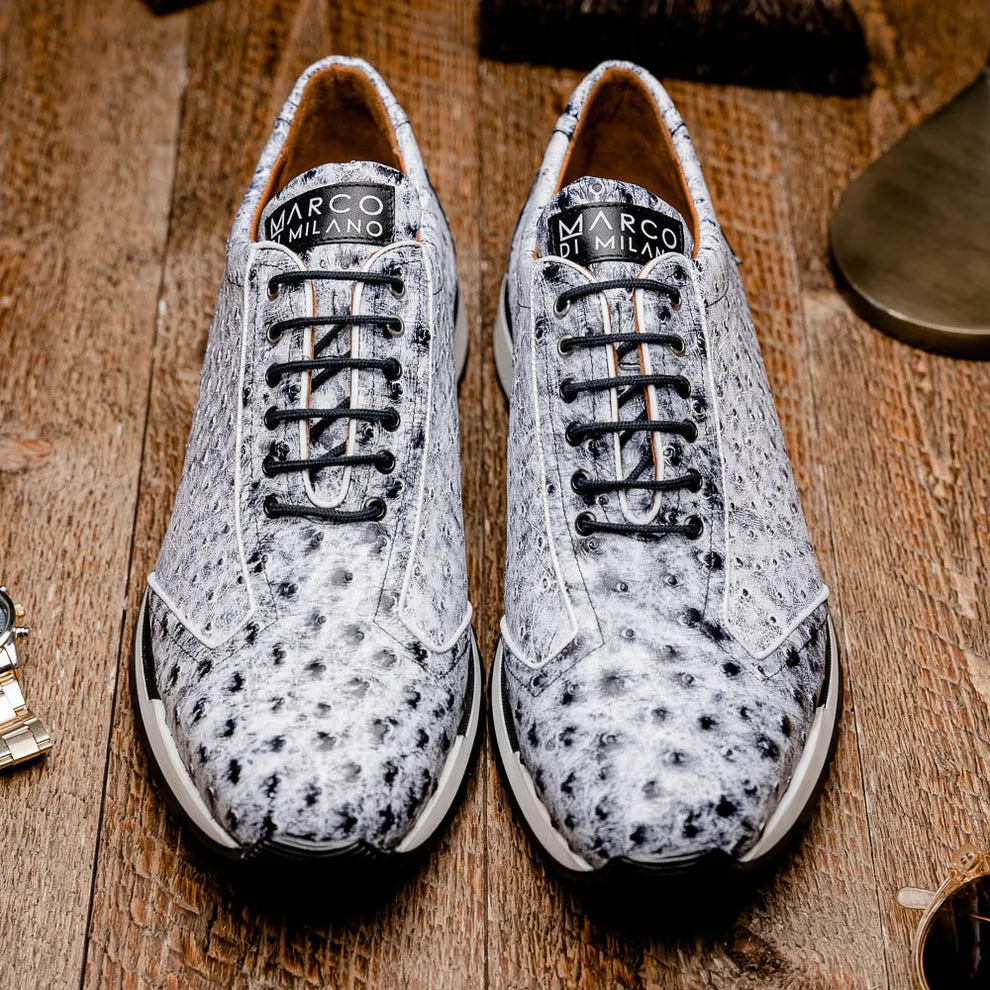 Marco Di Milano Scanno Newspaper Ostrich Quill Sneakers