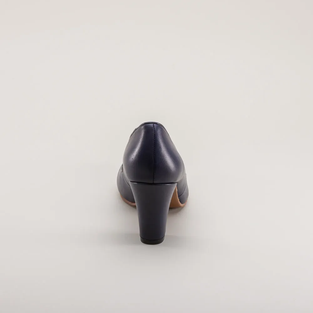 Marilyn Vintage Pumps Wide (Navy Blue)