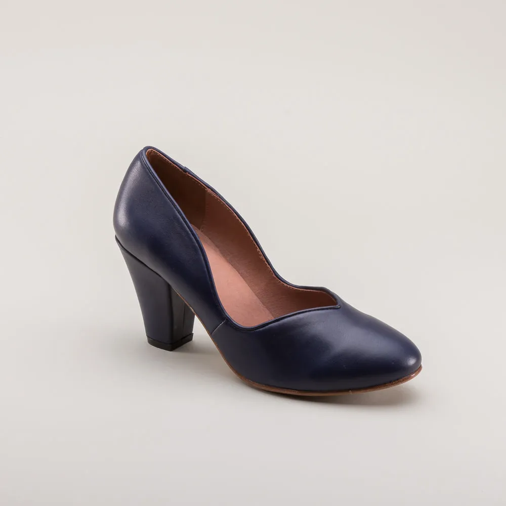 Marilyn Vintage Pumps Wide (Navy Blue)
