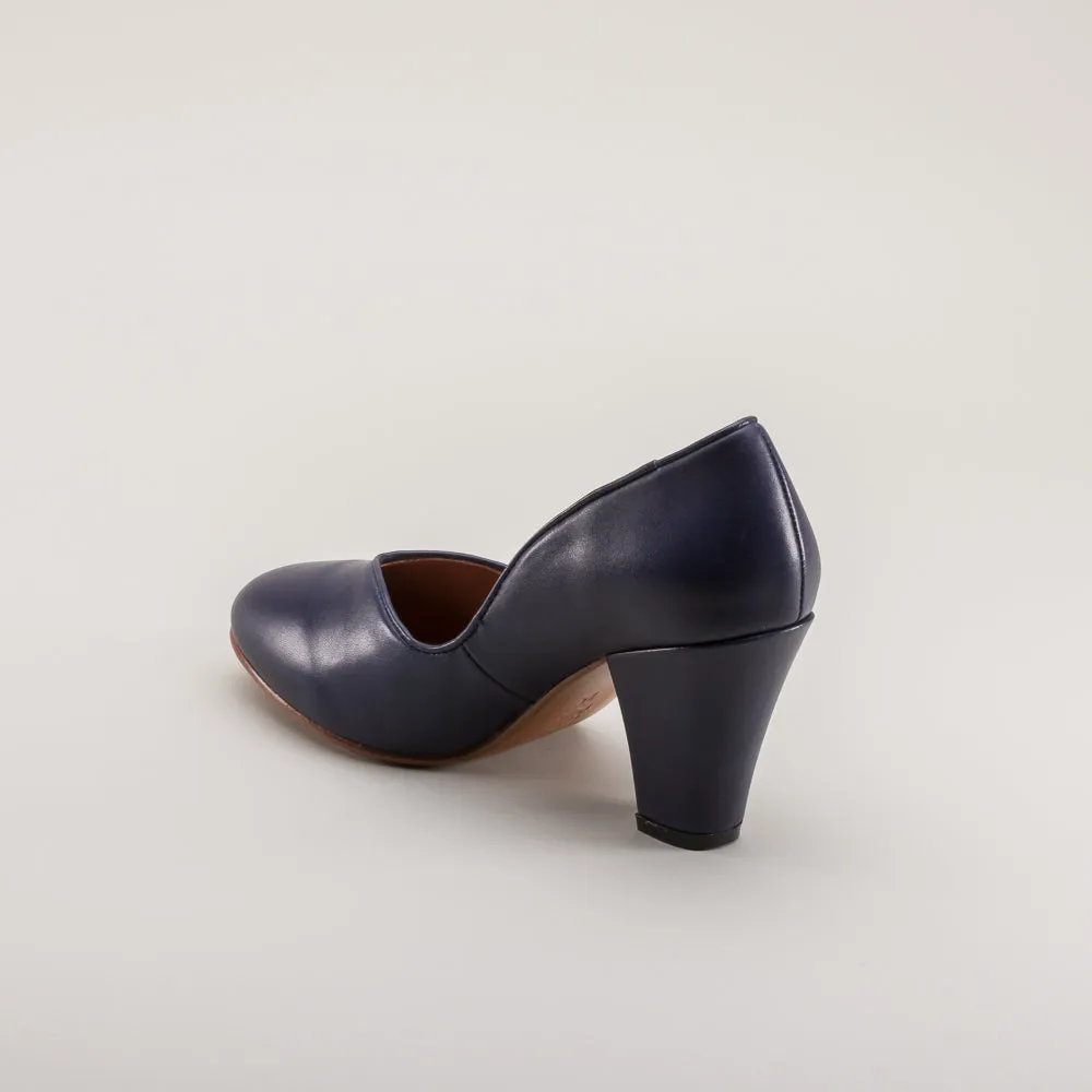Marilyn Vintage Pumps Wide (Navy Blue)
