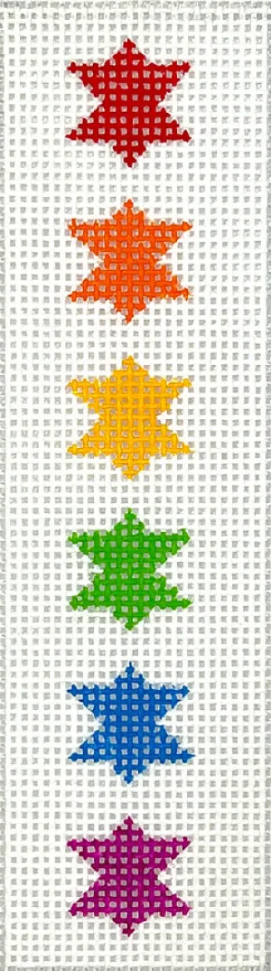 MEZ-01 Rainbow Stars of David – multi on white