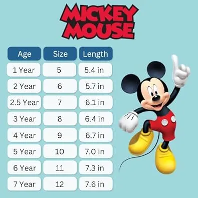 Mickey Mouse Boys Shoes - Slip-On Laceless Light-Up Sneakers (Toddler/Little Kid)