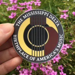 Mississippi Delta Blues Acoustic Guitar Sticker