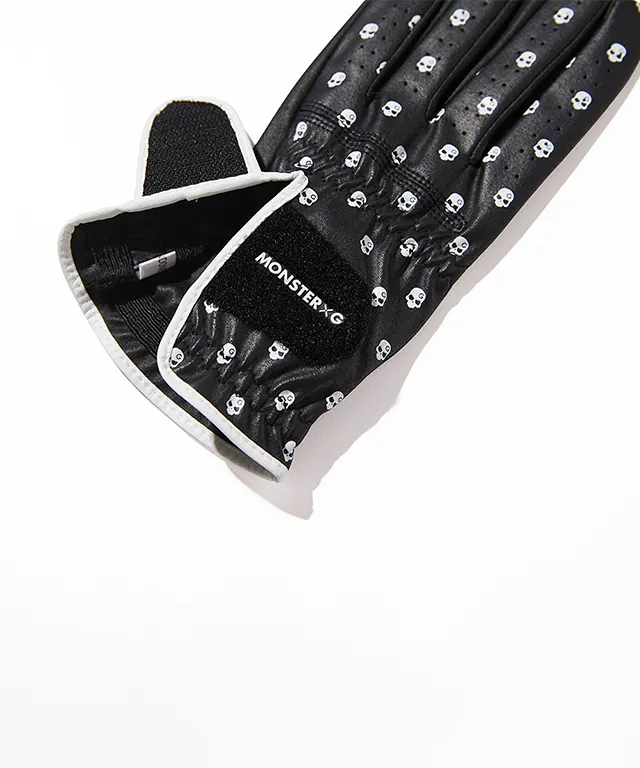 Monster G Rain Grip Skull Pattern Glove - Black