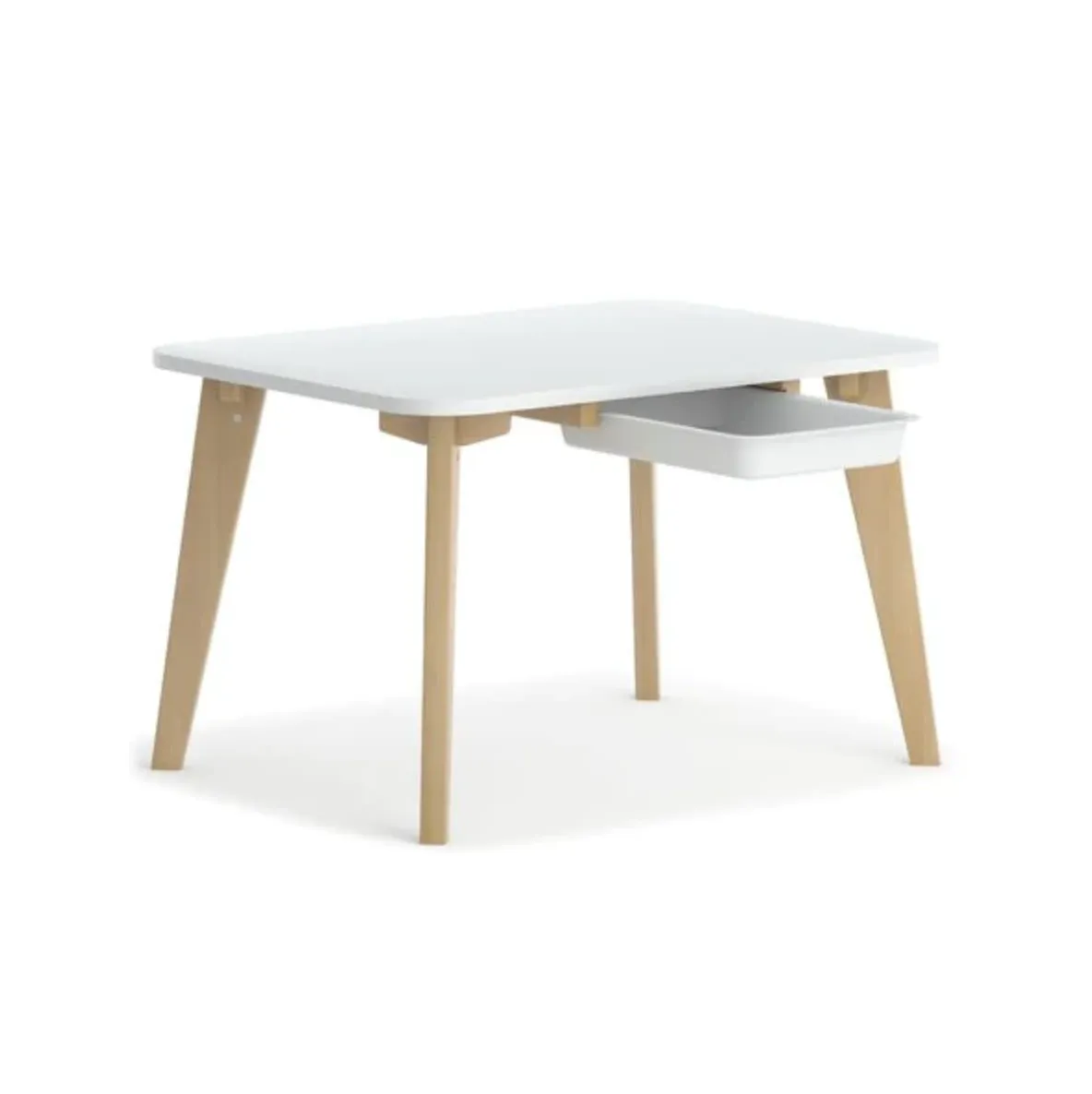 Montessori 100% Eco Wood Activity Table | White & Natural | 2-10 Years 