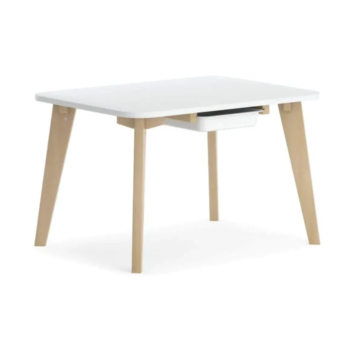 Montessori 100% Eco Wood Activity Table | White & Natural | 2-10 Years 