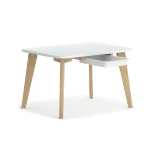 Montessori 100% Eco Wood Activity Table | White & Natural | 2-10 Years 