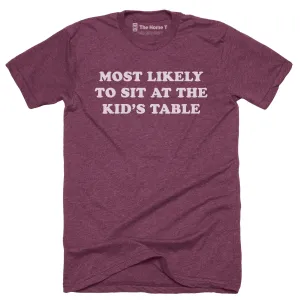 Most Likely To Sit At The Kid's Table