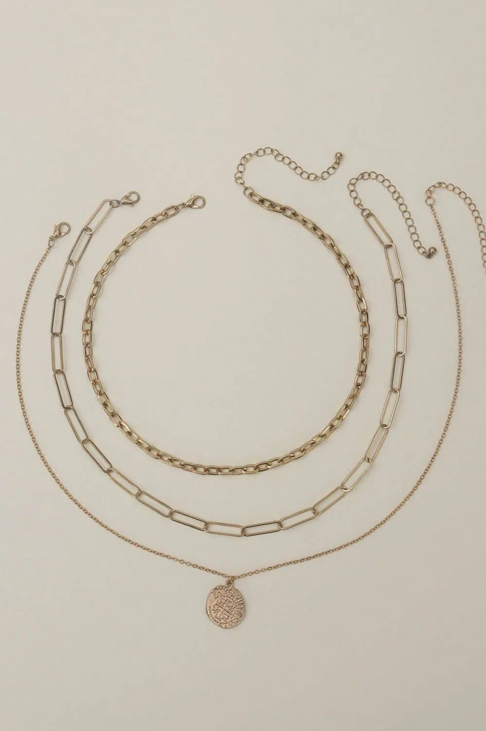 Multi Layer Chain Necklace Set