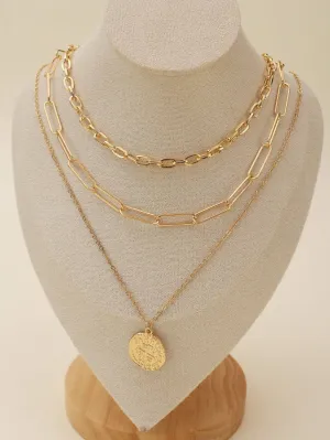 Multi Layer Chain Necklace Set