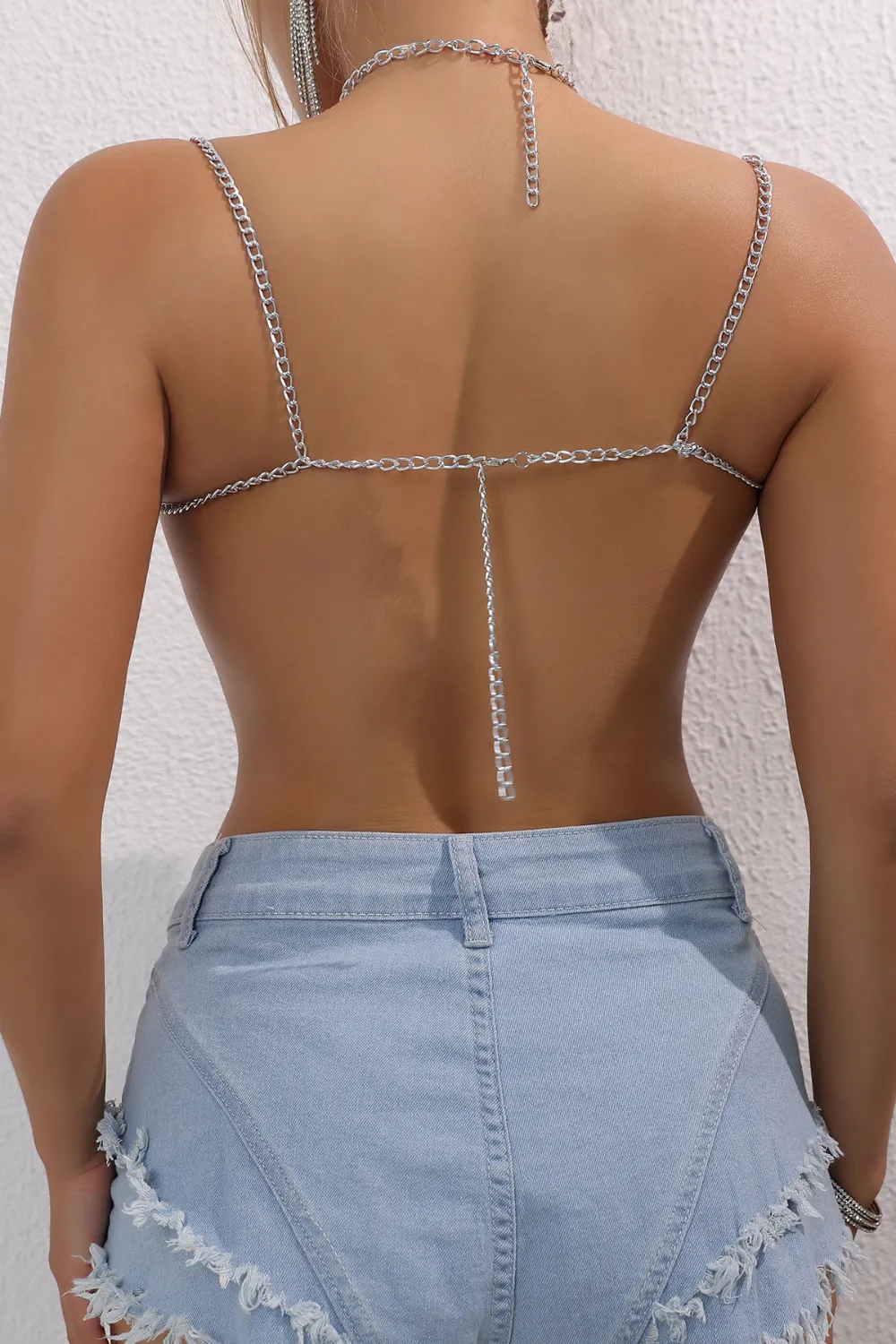 Multi Layer Tassel Pearl Chain Top