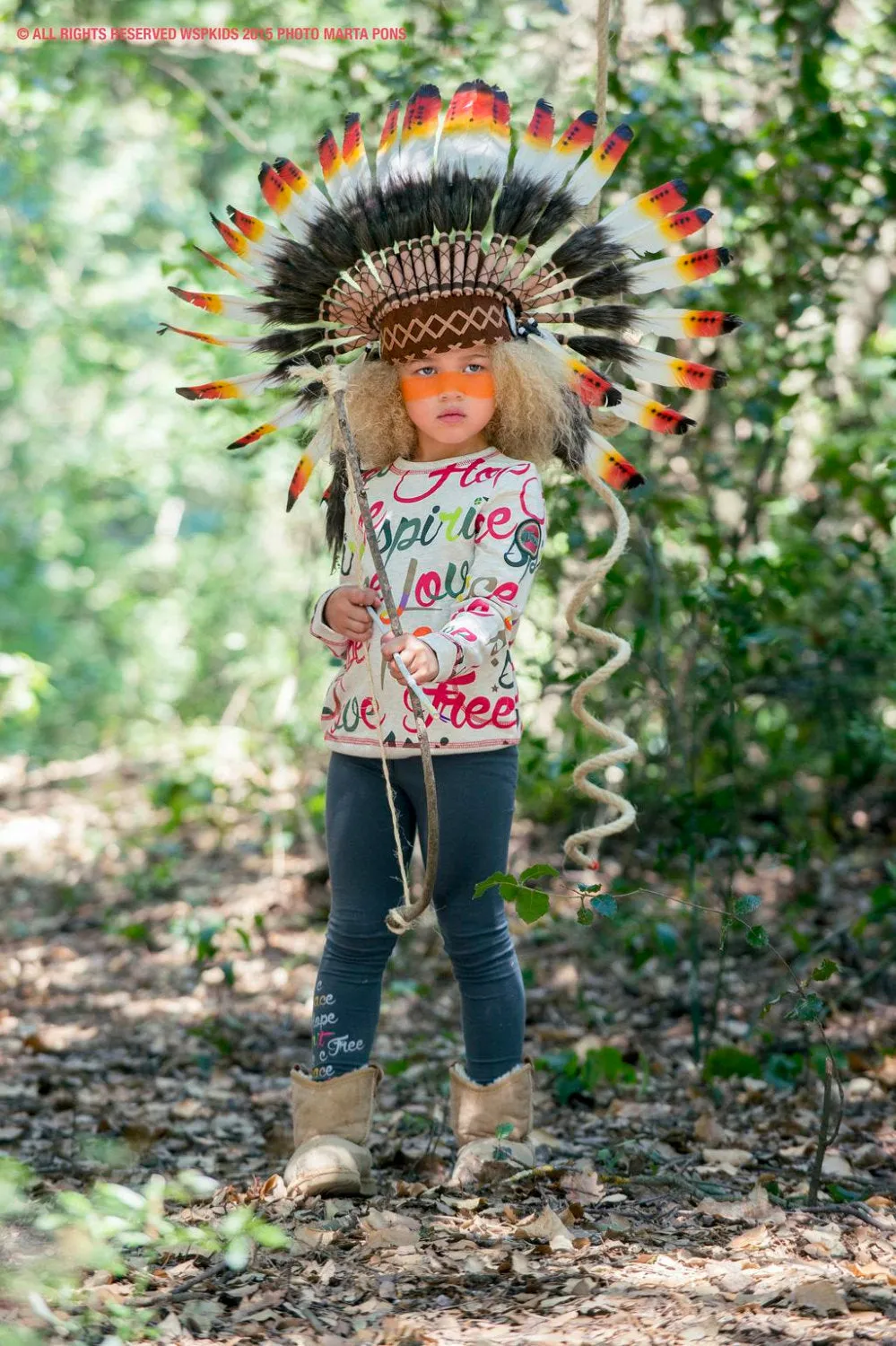 N21- From 5-8 years Kid / Child's: white swan feather Headdress 21 inch. – 53,34 cm.