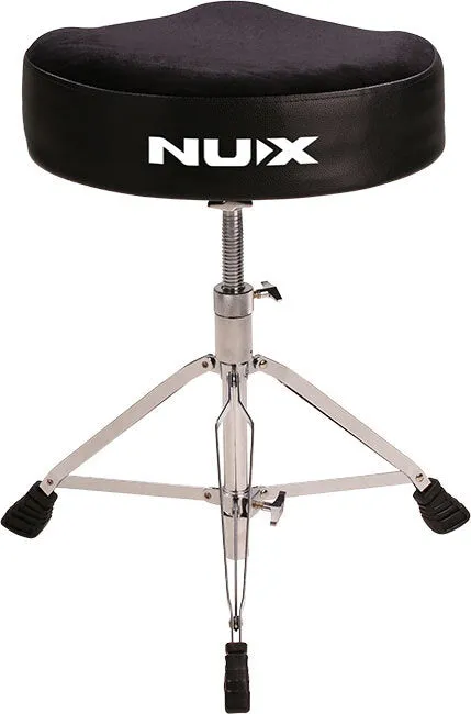 NUX Double Braced Motostyle Drum Throne in Black