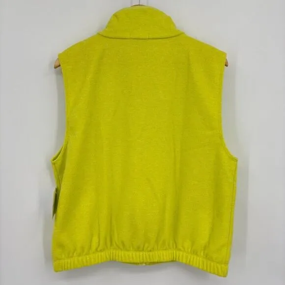 NWT Beyond Yoga Morning Walk Fleece Vest True Chartreuse, Sz Large, Outdoor