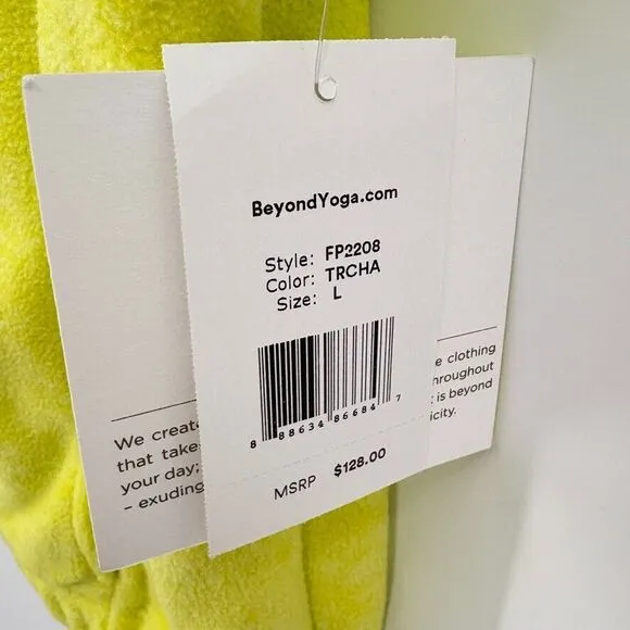NWT Beyond Yoga Morning Walk Fleece Vest True Chartreuse, Sz Large, Outdoor