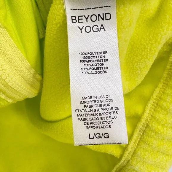NWT Beyond Yoga Morning Walk Fleece Vest True Chartreuse, Sz Large, Outdoor
