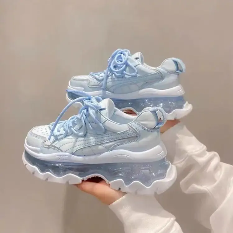 Pastel Blue Sport Running Shoes with Kawaii Style and Functionality