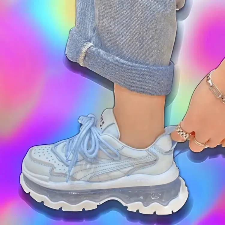 Pastel Blue Sport Running Shoes with Kawaii Style and Functionality
