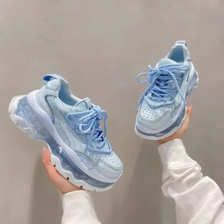 Pastel Blue Sport Running Shoes with Kawaii Style and Functionality