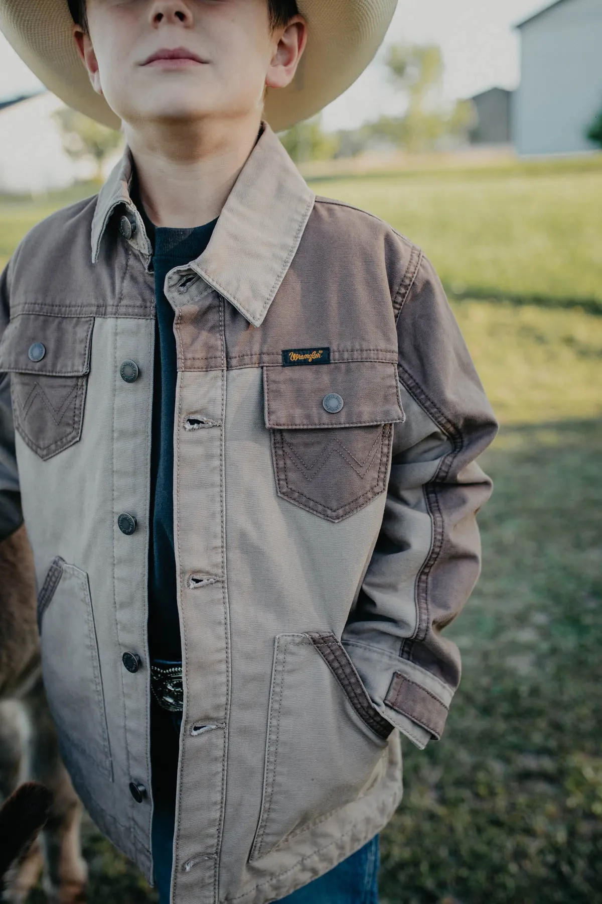 'Pat' Wrangler Boys Canvas Chore Coat (L & XL only)