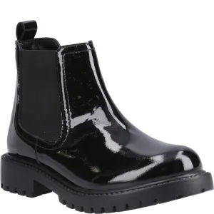 Patent Black Ariella Chelsea Junior School Shoes