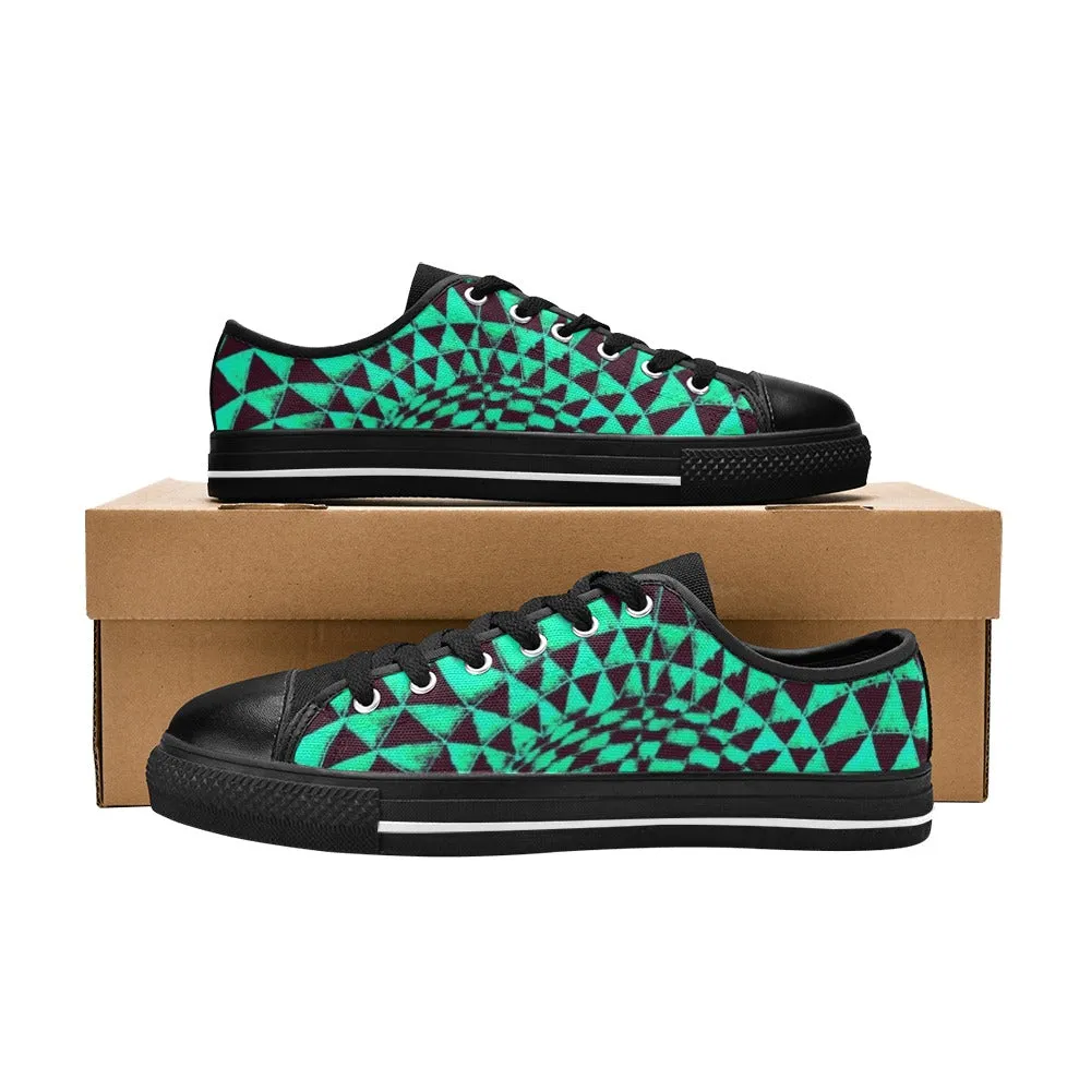 Price-reduced 018) Kid) (Model Turquoise Aquila (Big Kid's Shoes Custom design Canvas