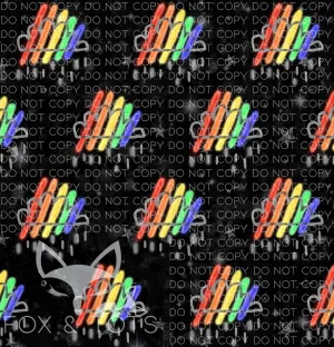 Rainbow Rain Cotton Spandex cloud Fabric
