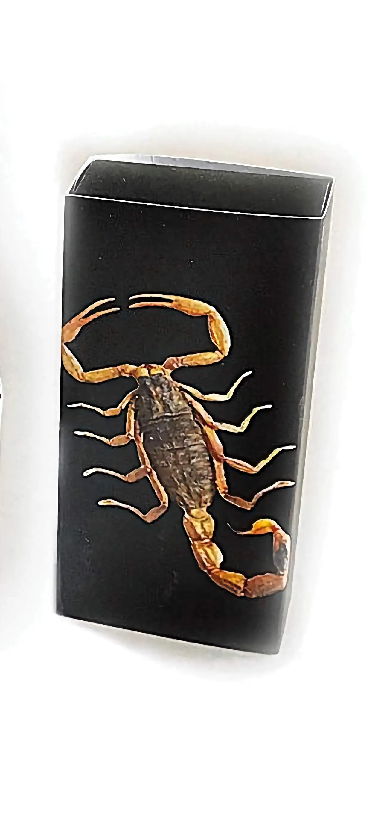 Real Bark Scorpion Necklace Heart Shaped Black Real Nature Gift