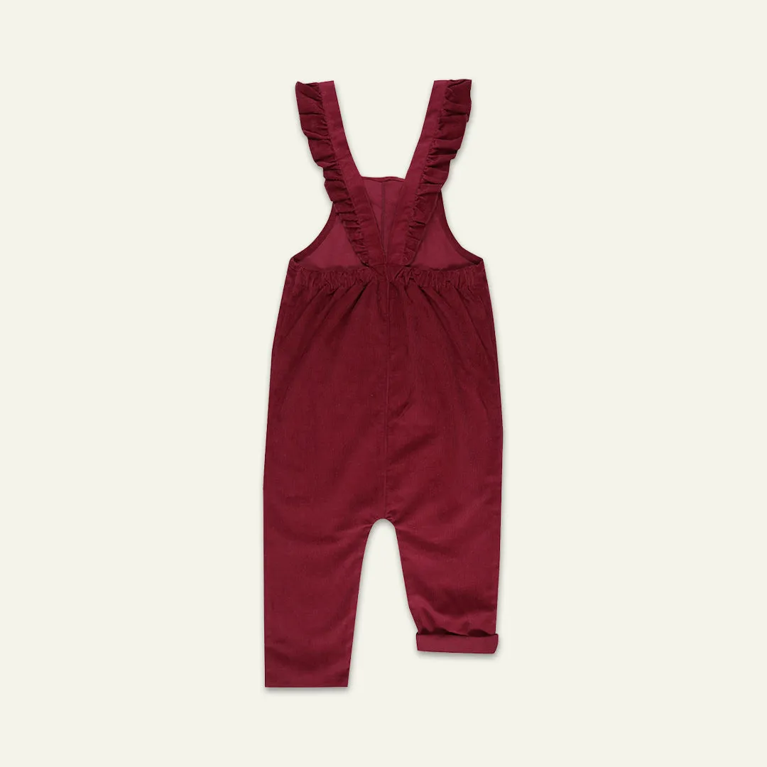 Red Plain Dungarees