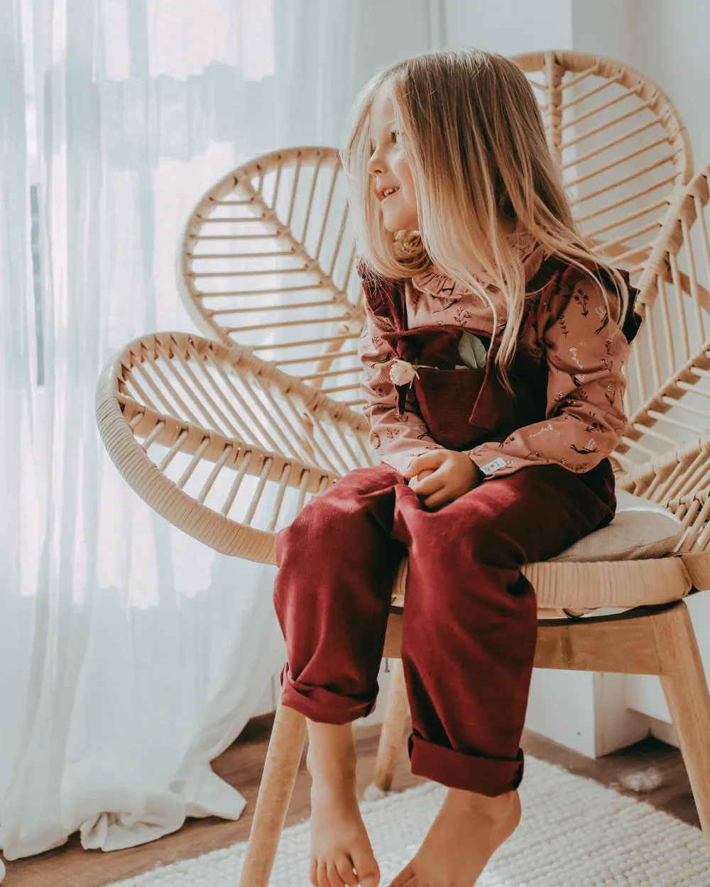 Red Plain Dungarees