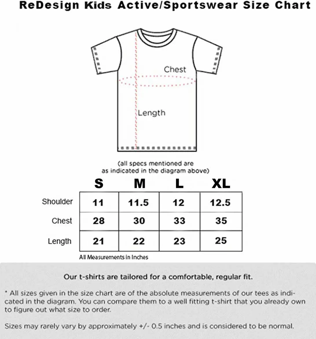 Redesign Boys Perfomance Tshirt (Geometric Blue)