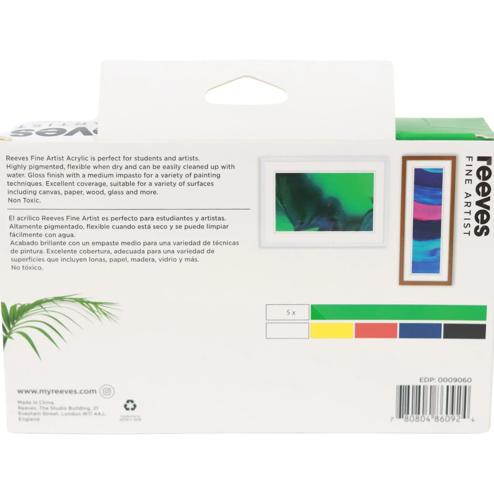 Reeves - Fine Acrylic Tube Set 5 x 75ml