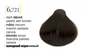 Salerm© Salermvison Professsional 6,721 Dark Blond Pearly Ash Brown 2.3oz