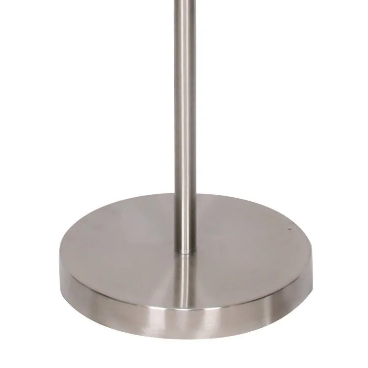 SARANTINO BRUSHED NICKEL HEIGHT-ADJUSTABLE METAL FLOOR LAMP