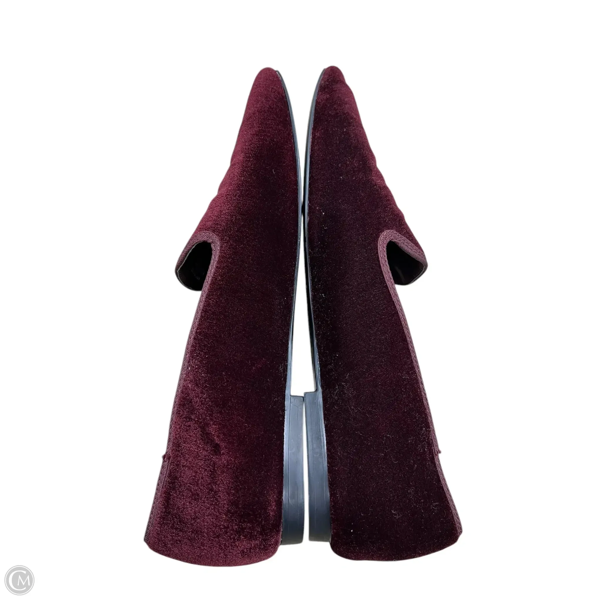 Shoes Flats By Zara In Maroon, Size: 8.5