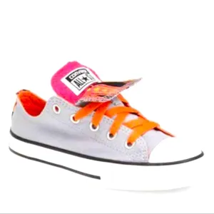 Size 6 Youth Gray Double Tongue Converse Hawaiian Tropical New in box TWO pair