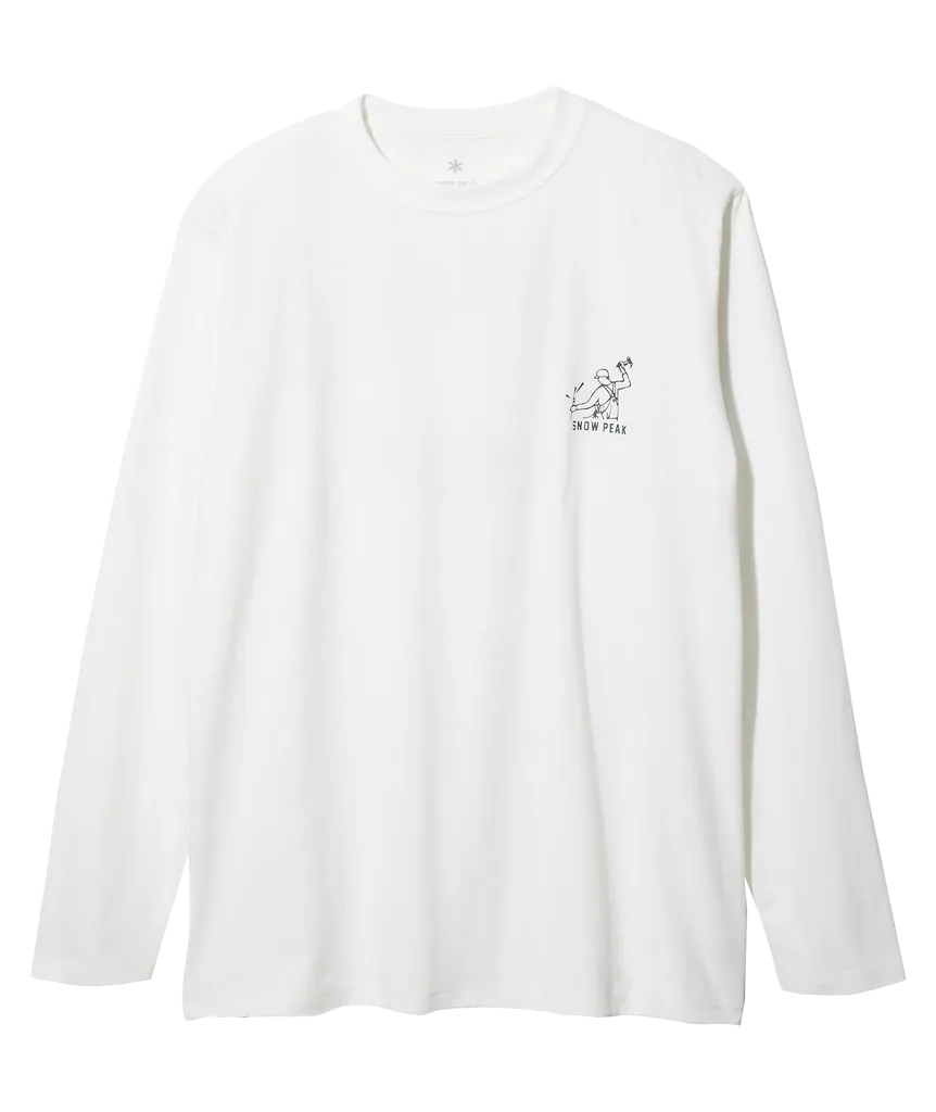 Snow Peak - Foam Printed L/S T-Shirt - White