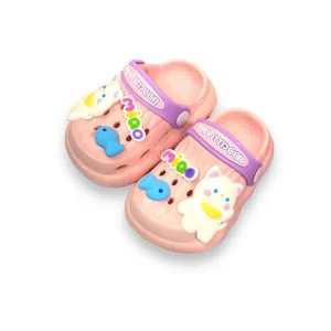 Soft Rubber Sole Cat Crocs-Pink