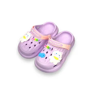 Soft Rubber Sole Cat Crocs-Purple